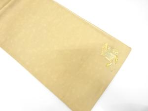 箔置き螺鈿　御所車模様　袋帯